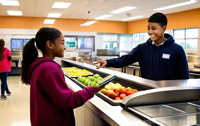 영양사와 급식 산업의 변화 - **"A vibrant and contrasting diptych image depicting the evolution of school lunches. On the left si...