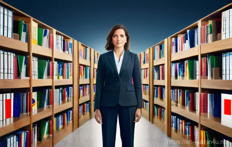 영양사 해외 취업 가능성 - **Image Prompt: Navigating the Credentialing Labyrinth**
    A determined female dietitian, professi...