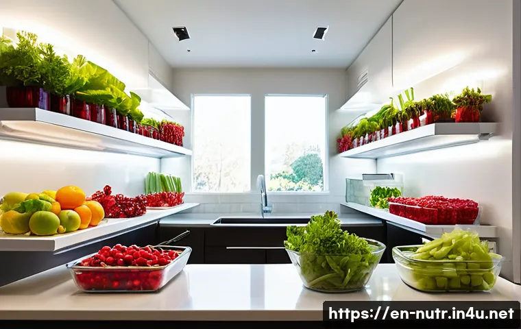 영양사와 식품 보존 기술 - **"Mastering the Art of Longevity: The Organized Kitchen"**
A bright, clean, and modern kitchen ...